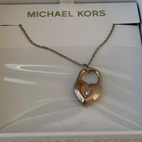 Michael Kors MKJX7445791 Brand New Rose Gold Necklace Stainless Steel - Picture 2 of 3